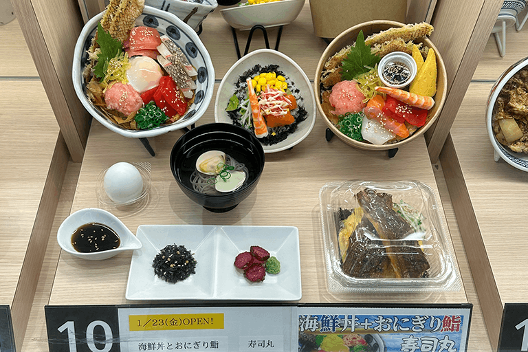 ゆめタウン高松のフードコート入り口にある見本